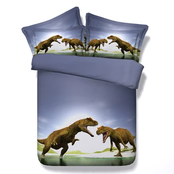 

3D Animal Dinosaur Bedding Sets Twin Queen King Super king Doona Quilt Duvet cover set bed sheet linen bedspread for Adults Kids