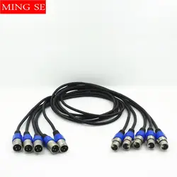 5 шт./лот 3-PIN DMX сигнала линии, (1 м, 1.5M2M, 3 м, 4 м, 5 м, 6 м, 7 м, 8 м, 9 м, 10 м) светодиодный PAR сцены dmx кабель dj оборудование 100% новый