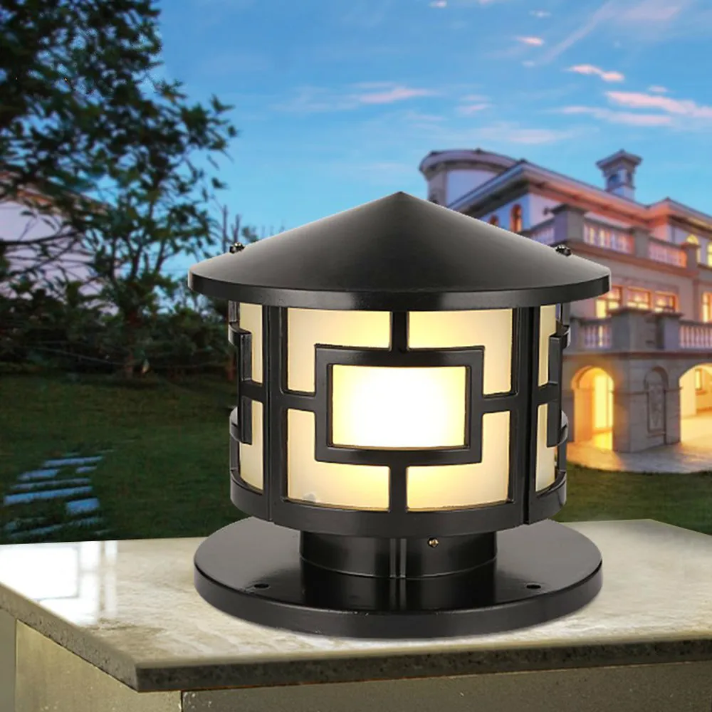 

Circular lamp outdoor headlamp wall lamp landscape lamp villa courtyard waterproof European style lamp post retro LU808190