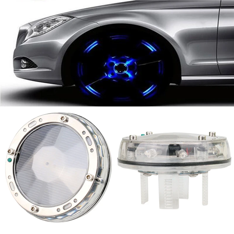 

5W Colorful Solar LED Programmable Wheel Lights for Car,13 Modes 12 LED Car Auto Solar Energy Flash Wheel Tire Rim Light Lamp