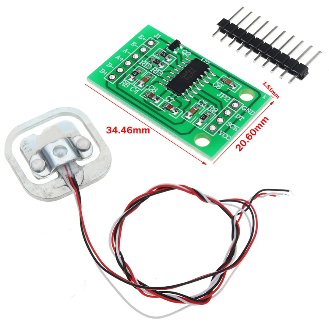

4pcs 50KG Human Body Weighing Sensor Body Load Cell Resistance Strain Weight Sensor + HX711 AD Module Mayitr