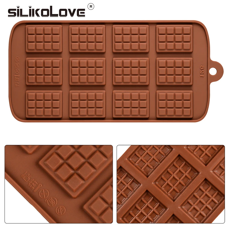 

Silikolove Chocolate Mold Fondant Cake Decorating Tools Nonstick Silicone Mold Jelly Pudding Molds for Baking Kitchen