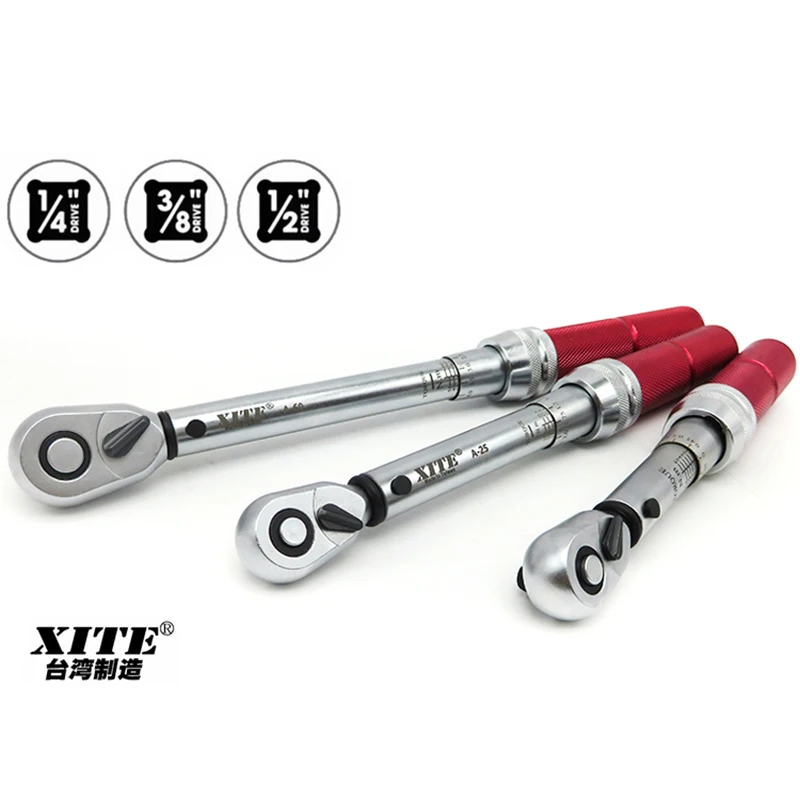 

1/2" 3/8" 1/4" Adjustable Torque Wrench Hand Spanner car Preset torque wrench auto tire repairing tool