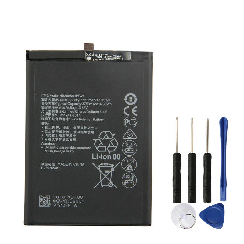 

Replacement Phone Battery for Huawei P10 Plus P10Plus VKY-AL00 HB386589ECW 3650mAh