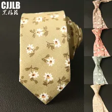 Модные хлопковые Галстуки для Для мужчин 6 см Узкие классические Для мужчин Цветочные Галстуки Corbatas Slim костюмы Галстук вечерние галстуки Винтаж печатные Gravatas