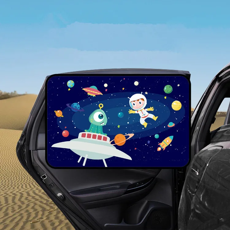

1pcs Car Side Window Sunshade Cartoon Patterned Auto Sun Shades Protector Foldable Car Cover for Baby Child Kids Car Styling
