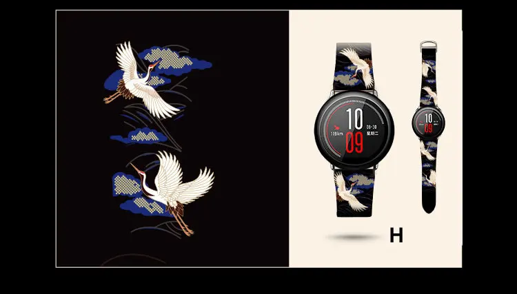 Для samsung gear S3 Galaxy Watch 46 мм браслет из натуральной кожи с рисунком ремешок для Huami Amazfit 1 2 ремешок для часов для huawei GT - Цвет ремешка: Type H