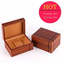 Одной деревянная коробка для часов коричневый футляр для часов Для мужчин бренд часы Подарочная коробка-дисплей Механические часы класса люкс часы C028