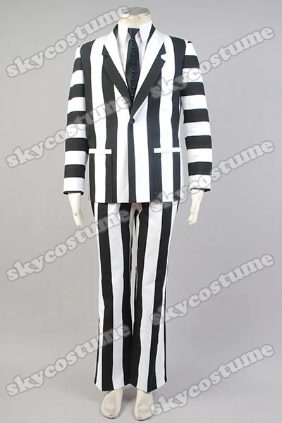 Хэллоуин Beetlejuice взрослых Для мужчин модный костюм фильм Косплэй Индивидуальный