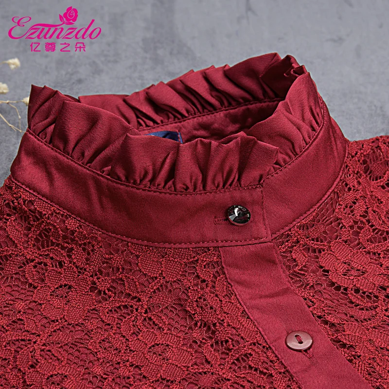Fashion Lace stand-up collar Vintage Elegant Womens Bib False Collar Embroidered Floral Trim on Mesh Tulle Scalloped | Дом и сад