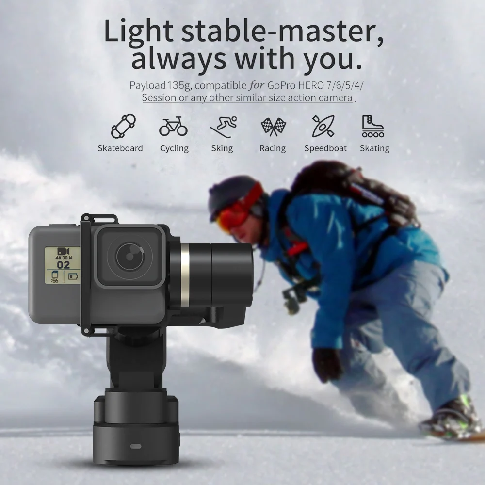 FeiyuTech WG2X 3 оси переносная экшн Камера Gimbal Wi-Fi Управление для экшн-Камеры GoPro Hero 7 6 5 Session для экшн камеры Yi 4 K и Другое экшн Камера s