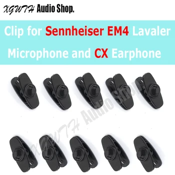 

Replacement 10pcs Black White Clip Tie clips For Sennheiser ME4 Lavalier Microphone Lavel Mic and CX IE Earphone