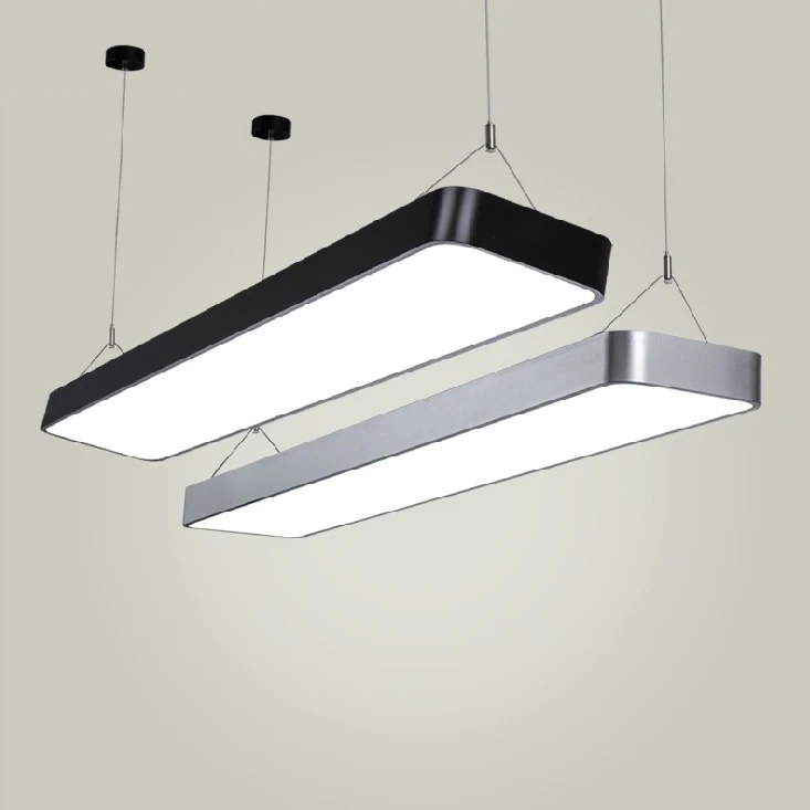 

Modern office light Pendant Lights simple LED office long strip aluminum rectangular commercial lighting market ultra-thin BG5