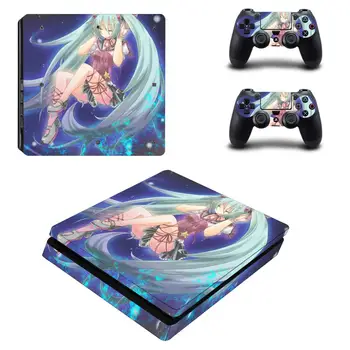 

Anime Cute Girl Hatsune Miku PS4 Slim Skin Sticker Decal for PlayStation 4 Console and Controller PS4 Slim Sticker Skin Vinyl
