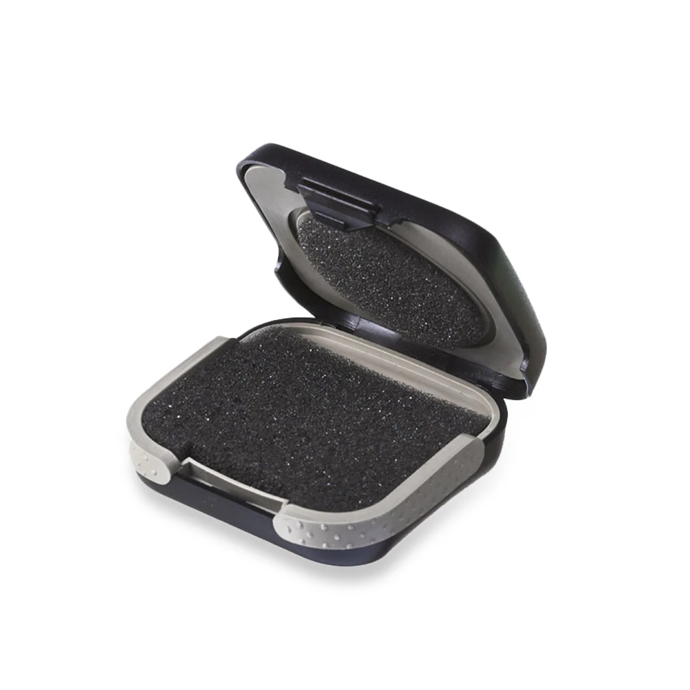 

Portable Liner Foam and ABS Material Black & White Hearing Aid Case Storage Box