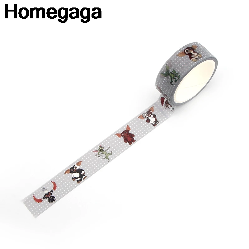 Homegaga персонажи Gremlins Gizmo украшения винтажный альбом васи лента diy Скрапбукинг клейкая маскирующая печатная наклейка D2210