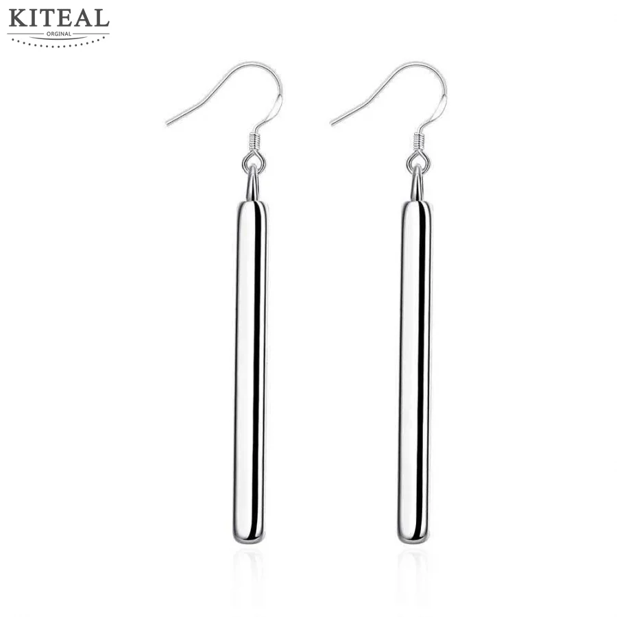 Kiteal посеребренные серьги, серьги для женщин, прямая линия, модные украшения, сережки-палочки,, 925 ювелирные изделия E002 - Окраска металла: K0