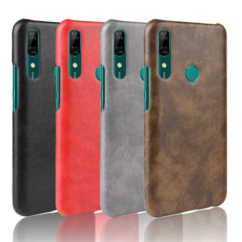 For Huawei Y9 Prime 2019 Shockproof Luxury Pu Leather Hard Back Cover