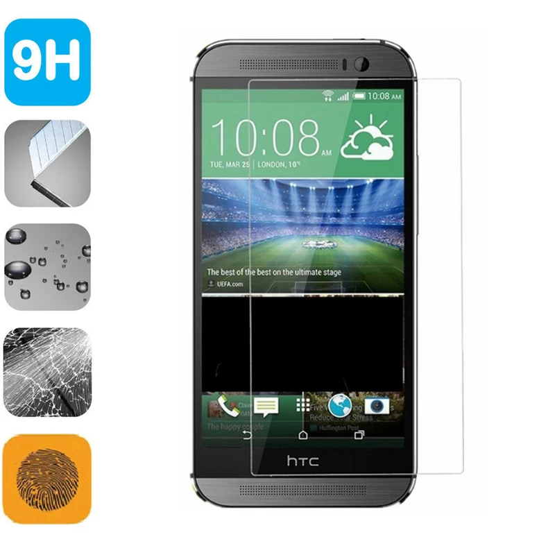 9H закаленное стекло ЖК экран Защитная пленка для HTC M8 M9 + E8 E9 X9 M10 аксессуары защиты