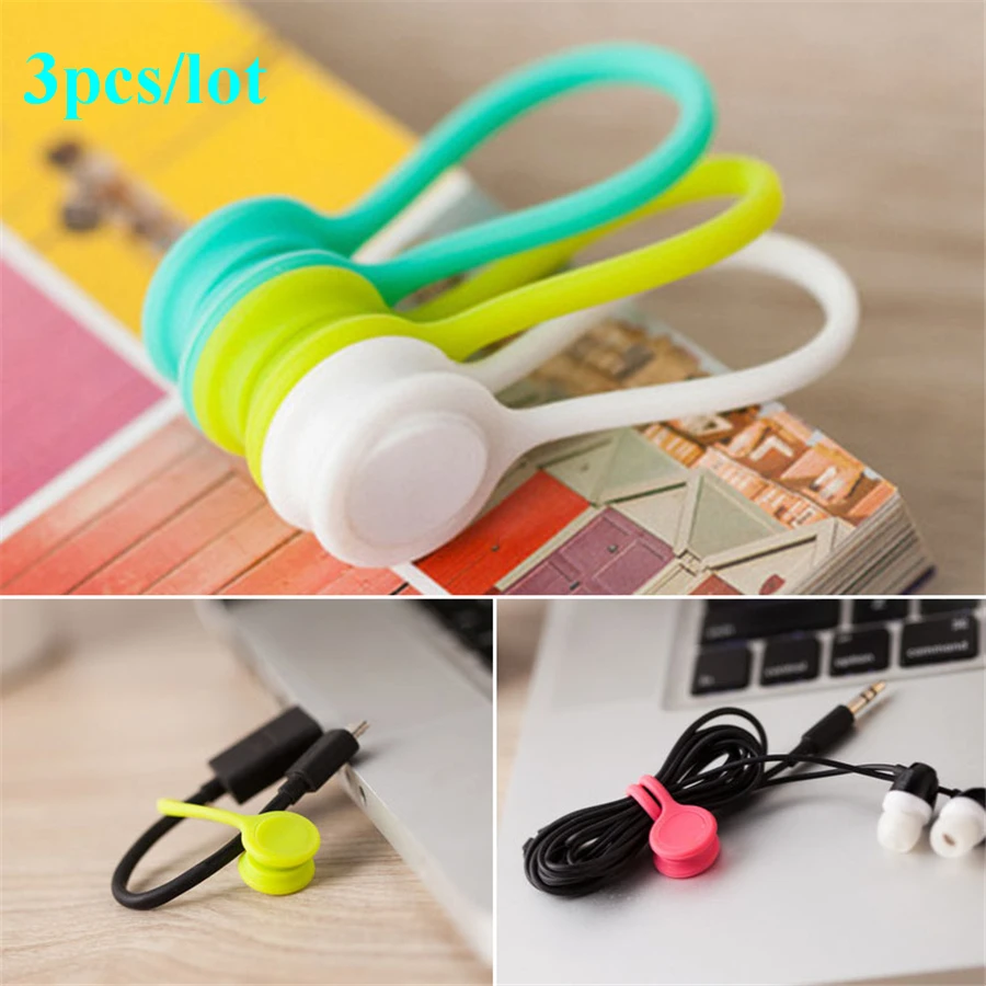 3pcs/lot Fashionable Hot Multi functional Earphone Cord Winder