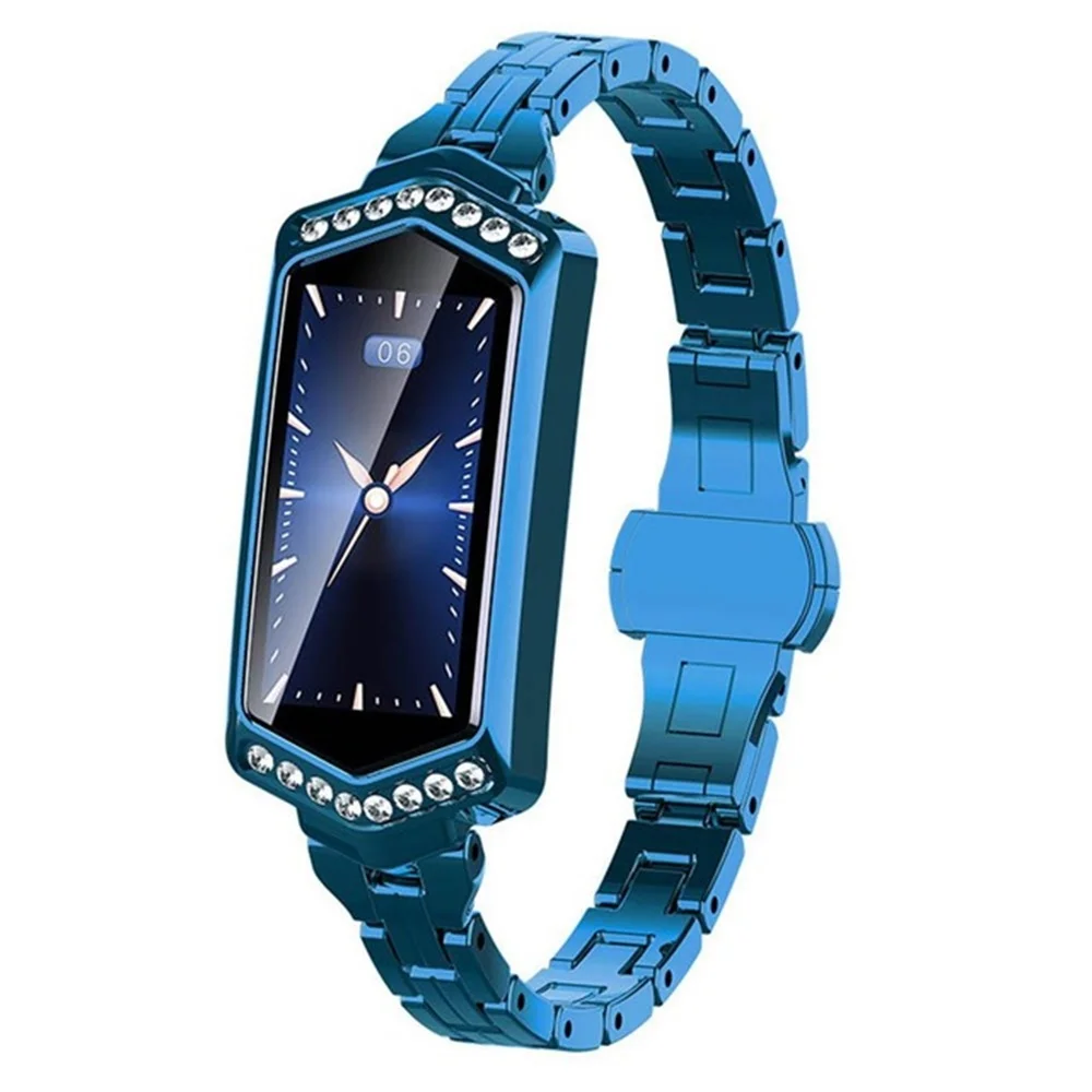 696 B78 Смарт-часы для женщин водонепроницаемый монитор сердечного ритма шагомер Bluetooth для Android IOS фитнес-браслет умные часы - Цвет: blue