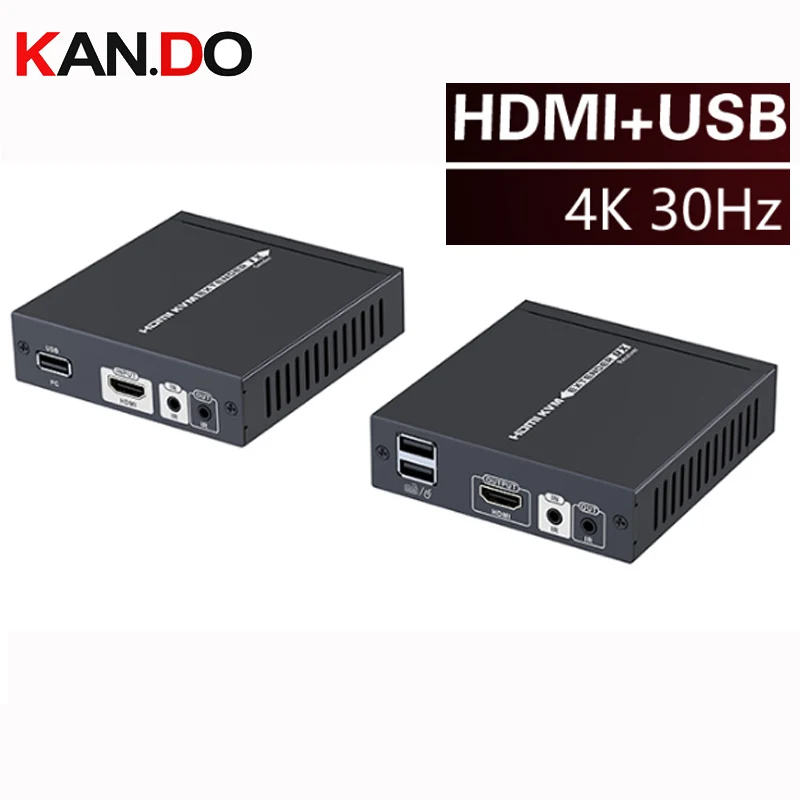 375kvm 4 K * 2 K HDMI удлинитель + 2 * USB через Cat 5/5E/6 Plus/7 кабель Ethernet расширение 70 м HDMI удлинитель HDBaseT с пультом дистанционного управления USB Коврик для