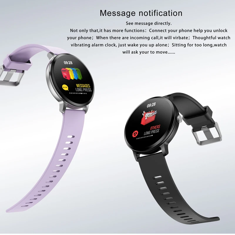 V11 Smart watch Activity Fitness tracker IP67 waterproof Heart rate monitor Tempered glass Men women smartwatch PK Q8