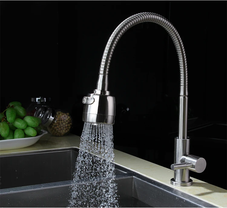 Free Shipping 304 stainless steel Kitchen only Cold faucet Kitchen Tap