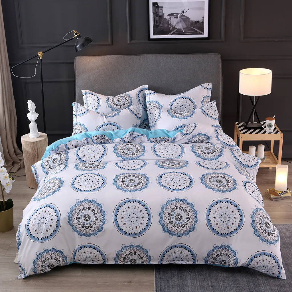 

Nordic Style Simple Bedding Set Adult Duvet Cover sets With Pillow case Single Double Queen King size Quilt Covers