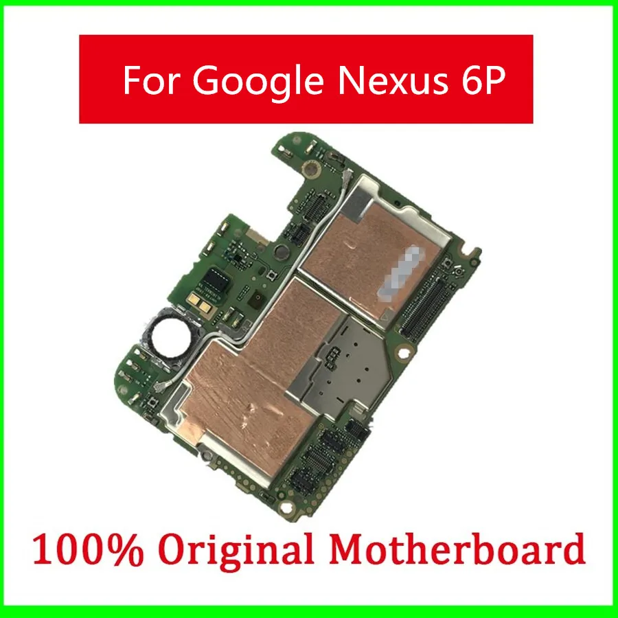 32GB 64GB Original Unlocked For Google Nexus 6P Mainboard Motherboard Huawei With Full Chips Free Shipping | Мобильные телефоны и
