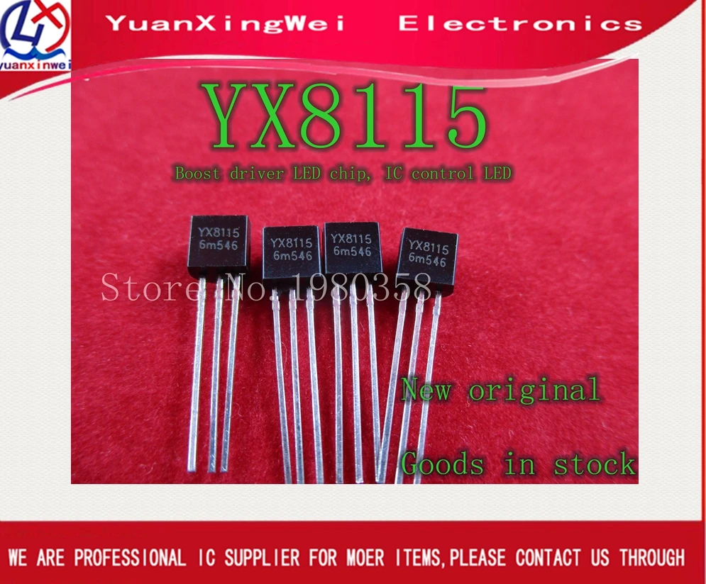 20 шт./лот батарея светодиодный фонарик boost IC YX8115 8115