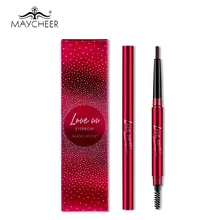Бренд MAYCHEER двойной натуральный Гладкий Карандаш для бровей стойкий Водонепроницаемый двойной автоматический карандаш со щеточкой макияж комплект