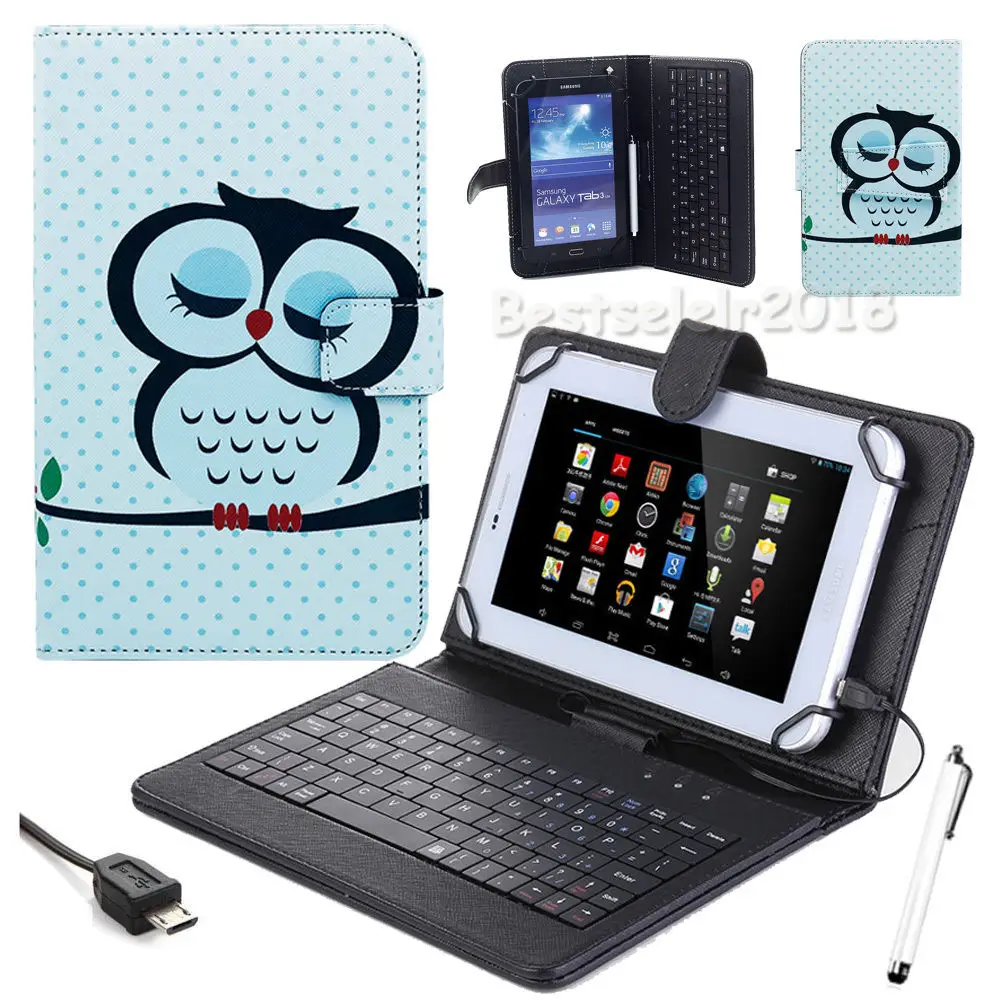  PU Leather Stand Case Cover with Keyboard For Lenovo Tab 2 A8 A8-50 A8-50F 8 inch tablet funda case + screen protectors + stylus 
