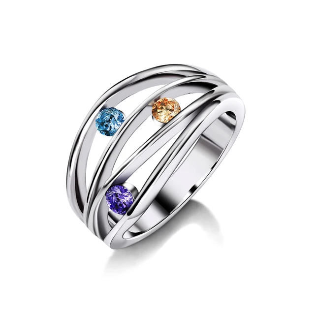 Wedding Band Rings For Women Gift Jewelry Anel Feminine Wedding Band Rings For Women Gift Jewelry Anel Feminine Whole Silver Color Multicolor Cubic