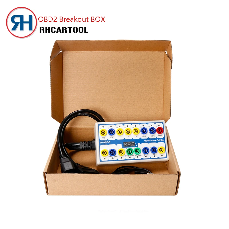 

Super OBDII OBD2 Breakout Box Car OBD 2 Break Out Box Car Protocol Detector Auto Can Test Box Automotive Connector Car-detector