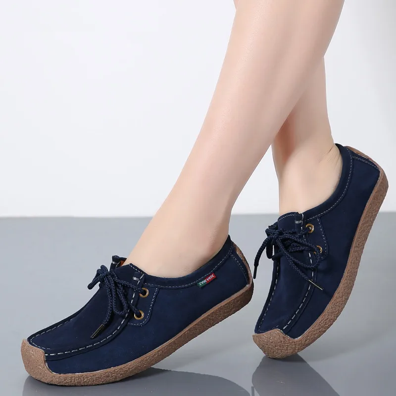 ladies suede flats