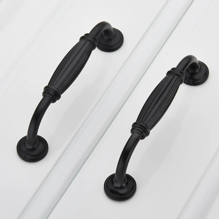 Length 116mm Hole CC 96mm handle modern Kitchen Furniture black