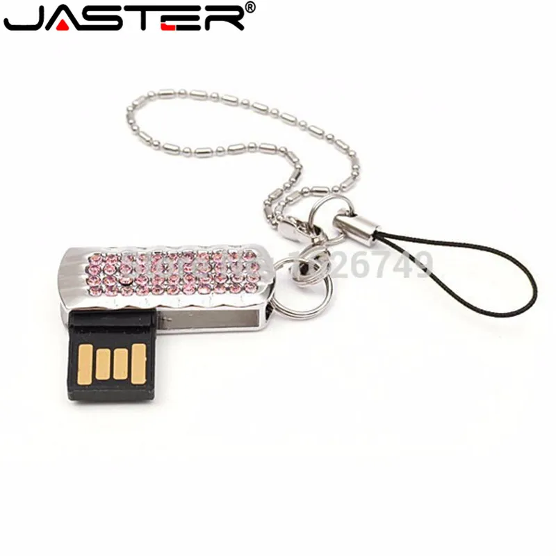 JASTER металлический Алмазный кристалл USB флеш-накопитель 8 ГБ 16 ГБ 32 ГБ 64 ГБ ювелирные изделия карта памяти брелок специальные подарки для влюбленных