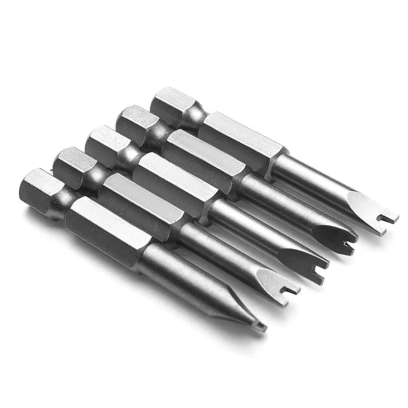 5PCS 1/4 Inch Hex U Shaped Screwdriver Bits Tools 50mm Length