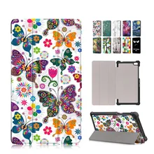 Чехол-книжка с магнитной подставкой из искусственной кожи для lenovo Tab4 7 TB-7504F TB-7504N чехол для планшета Для lenovo Tab 7 TB-7504X+ пленка+ ручка