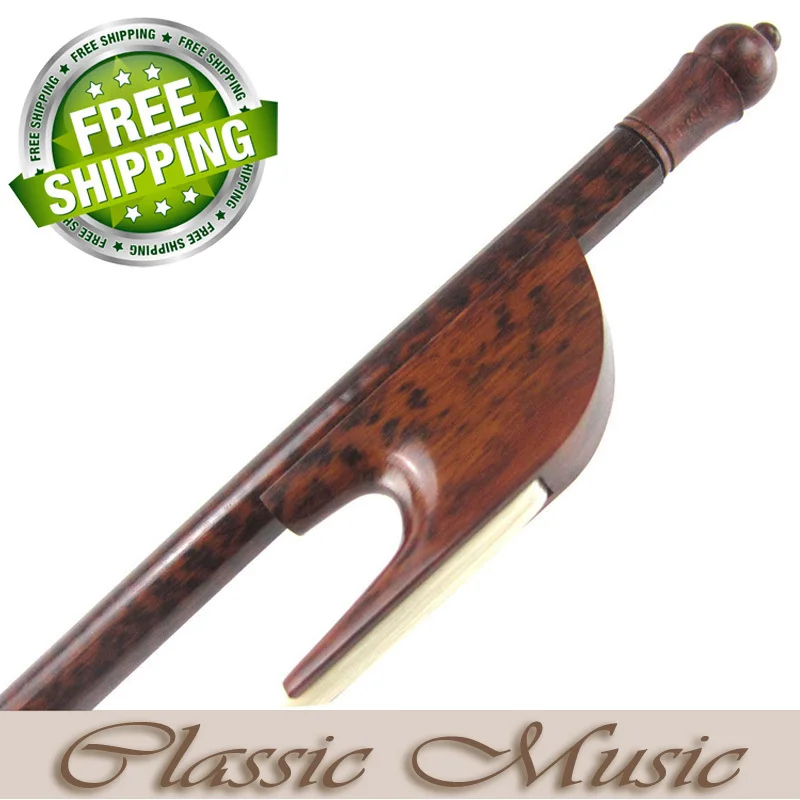 

Snakewood Baroque Cello Bow with a Slim Tip (4/4), Good Mongolian Horse Hair.