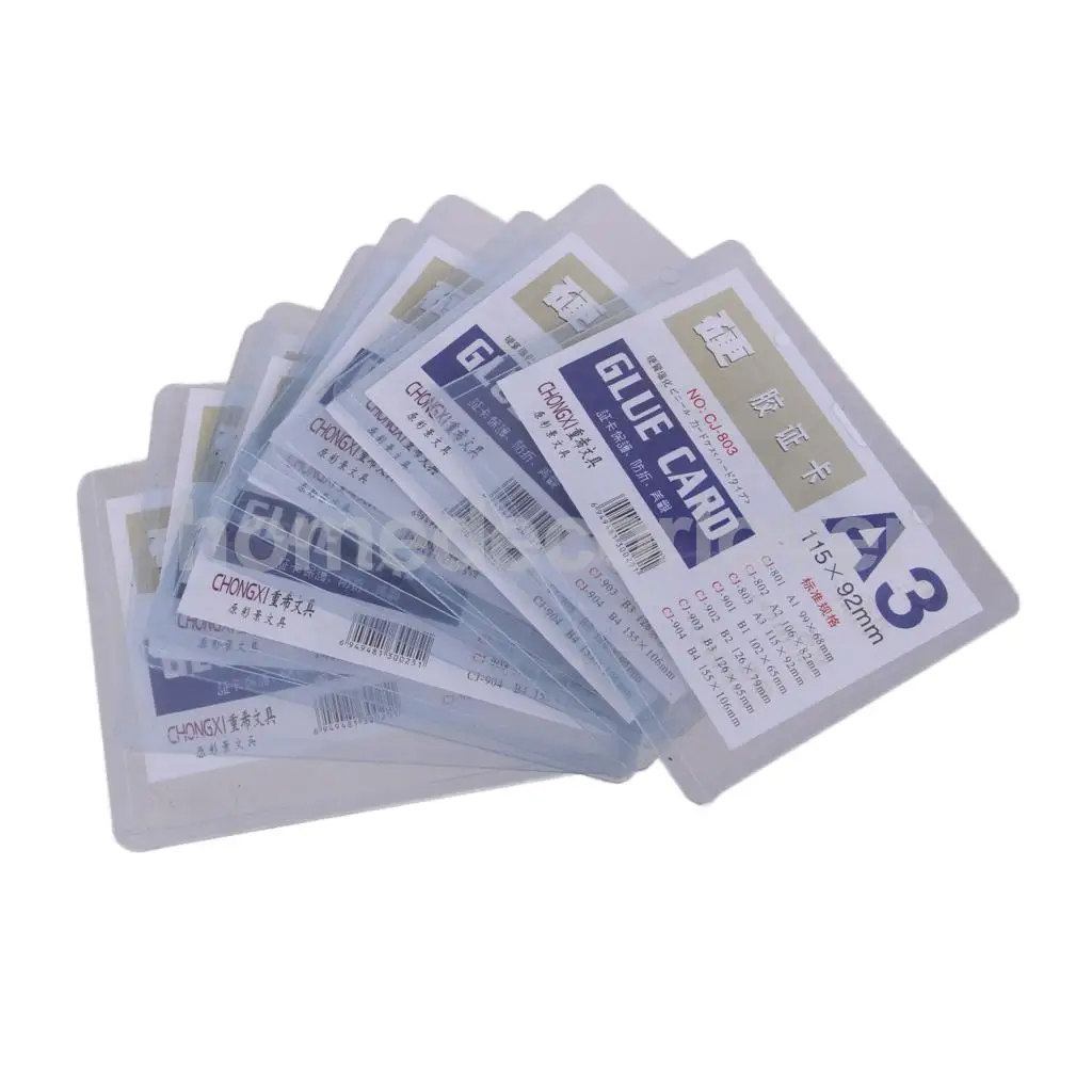 

10Pcs A3 Hard Plastic Badge Holder Card ID Protector Sleeve Pouch 115 x 92mm