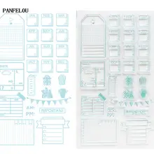 PANFELOU Дневник путешествия прозрачный силиконовый резиновый прозрачные штампы мультфильм для скрапбукинга/DIY Рождество свадебный альбом