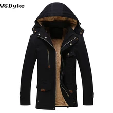 Зимняя Новая повседневная армейская парка с капюшоном мужская Толстая теплая помытая мужская зимняя куртка