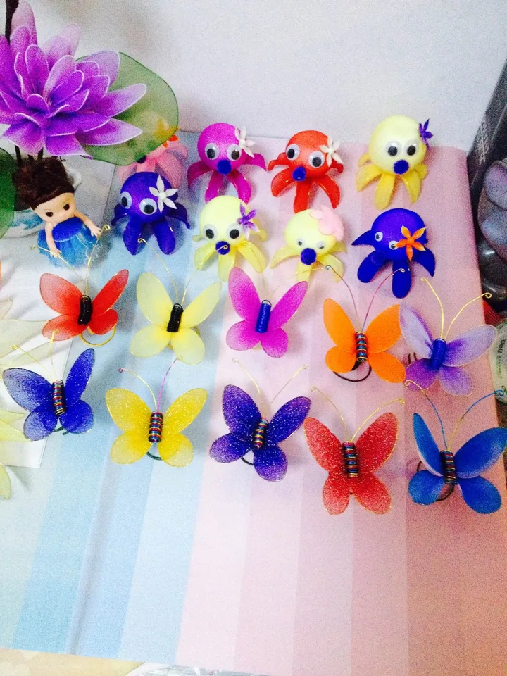 Fiore decorativo blu elettrico - doppio fiore - Per la casa e per t