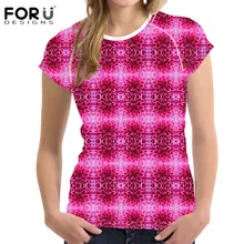 FORUDESIGNS/женские рубашки для бега, одежда для спорта, геометрический узор, тренировочная уличная сорочка, футболки для фитнеса, топы, Camiseta feminina