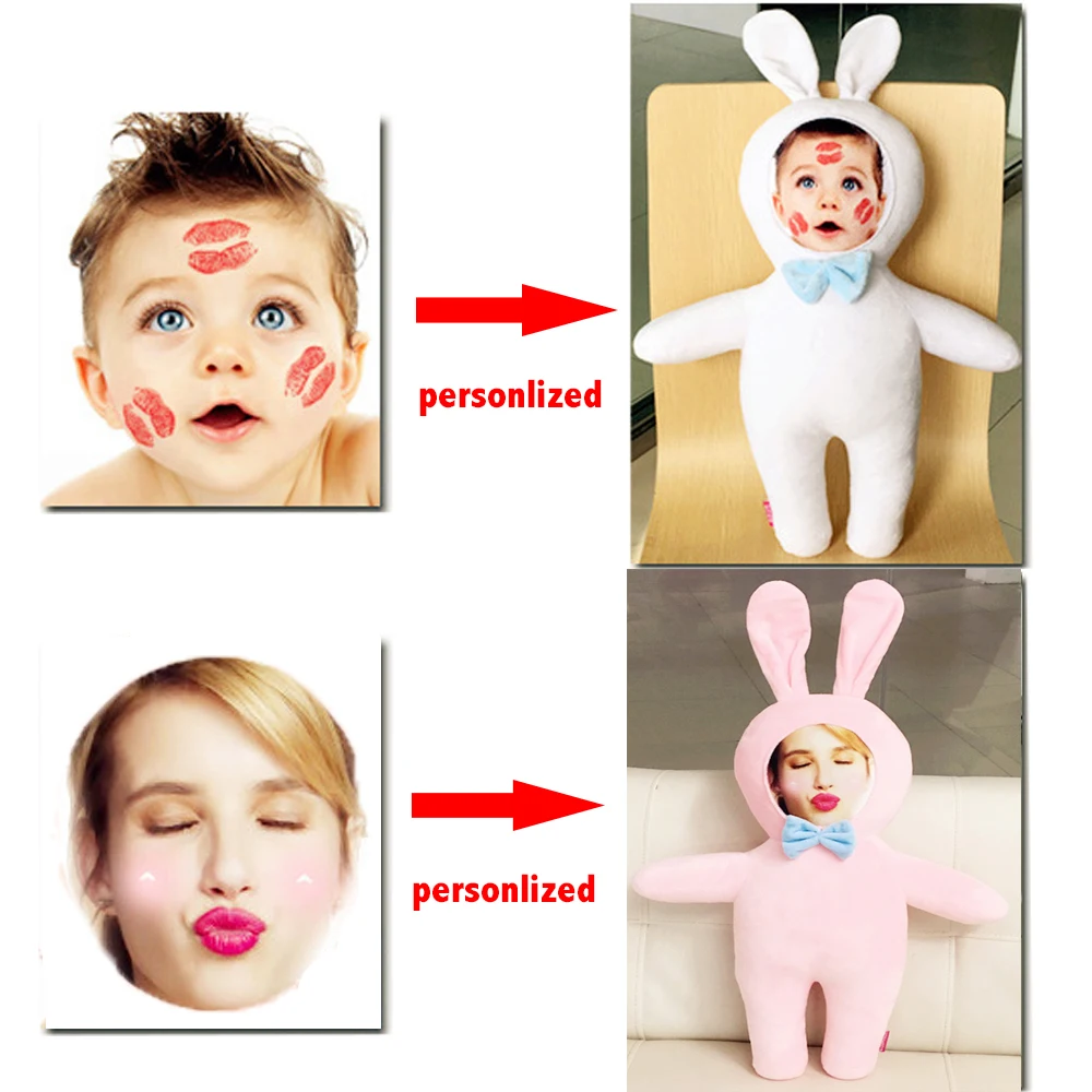 Лицо на плюшевой игрушке персонализированные мягкие игрушки кукла лучший индивидуальный подарок для влюбленных девочек друг дети