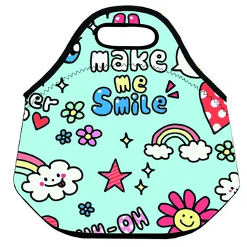 

Cute Lunch Bag School Kids Neoprene Thermal Lunch Bag Women Personalized Insulated Lunch Box Bag Picnic Cooler Snack Box Bag