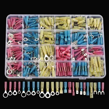 

250pcs Assorted Waterproof Heat Shrink Butt Connectors Crimp Ring TerminalsInsulated Electrical Wire Cable Terminal Shrink tube