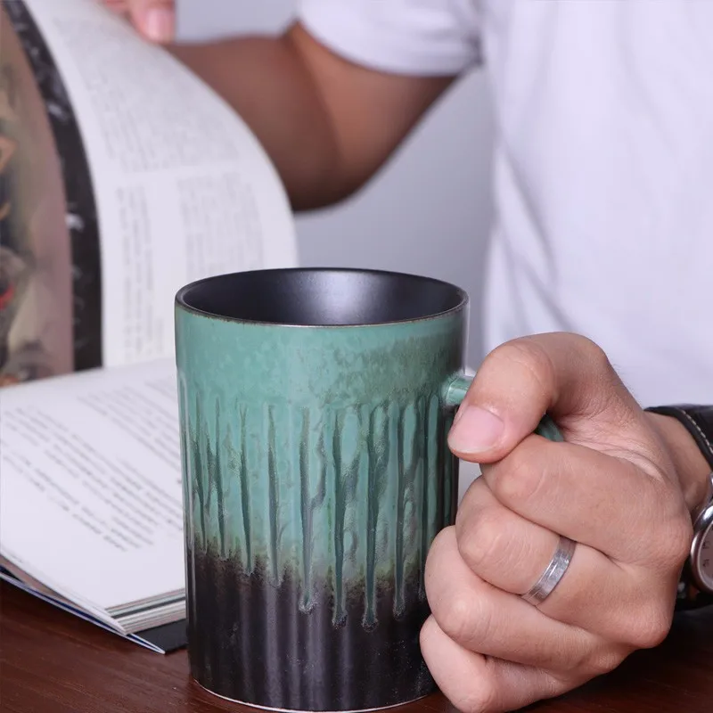 Handmade High Quality Ceramic Mug Vintage Retro Gradient Tea Coffee Mug And Cup Classic Porcelain Drinking Cups Drinkware Gift (5)
